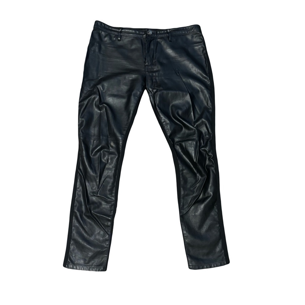 Women's vegan leather banana republic straight leg pants size 6